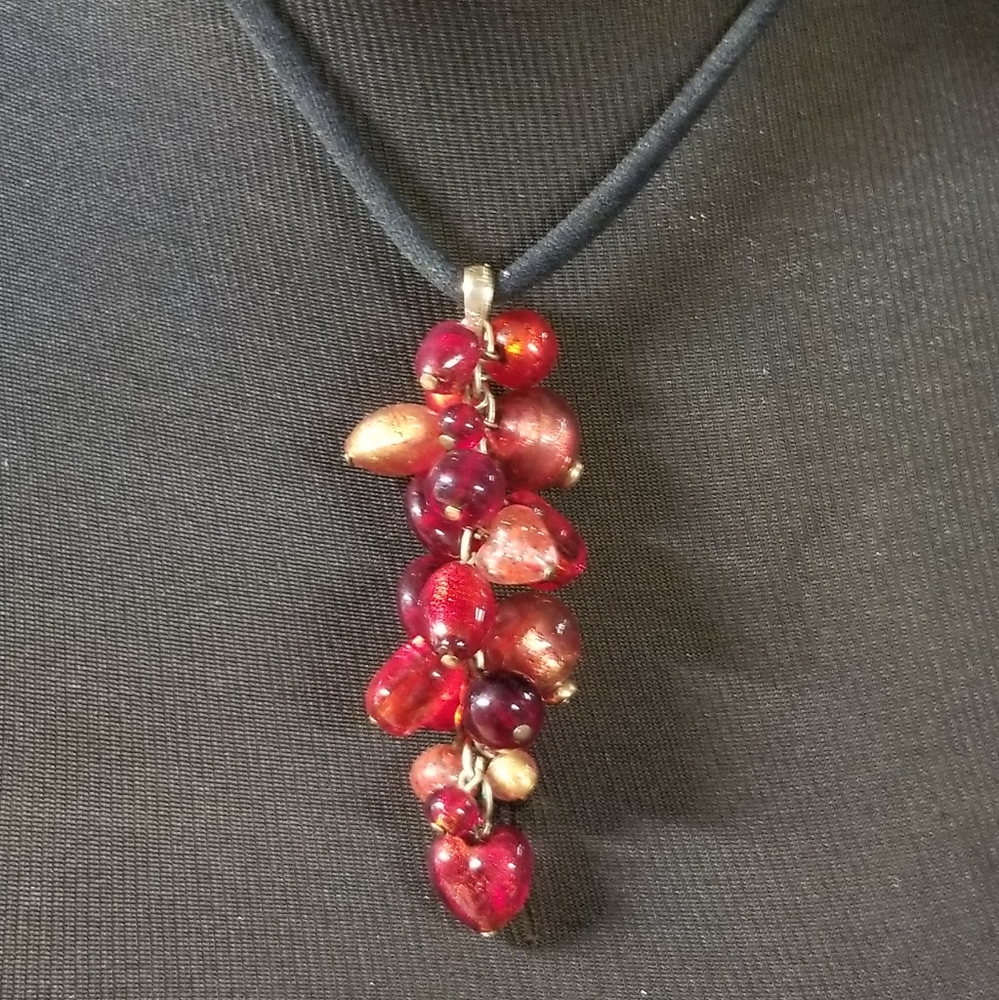 Red Blown Murano Glass Necklace